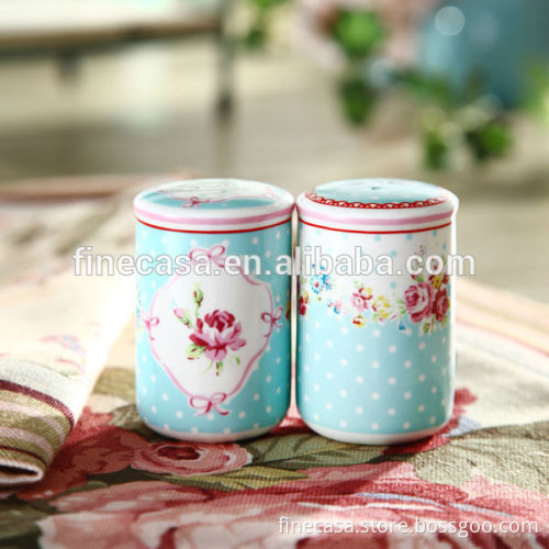 Elegant Fine New Bone China Salt and Pepper Shaker Set of Mary Garden